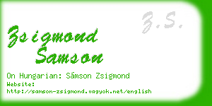 zsigmond samson business card