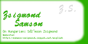 zsigmond samson business card